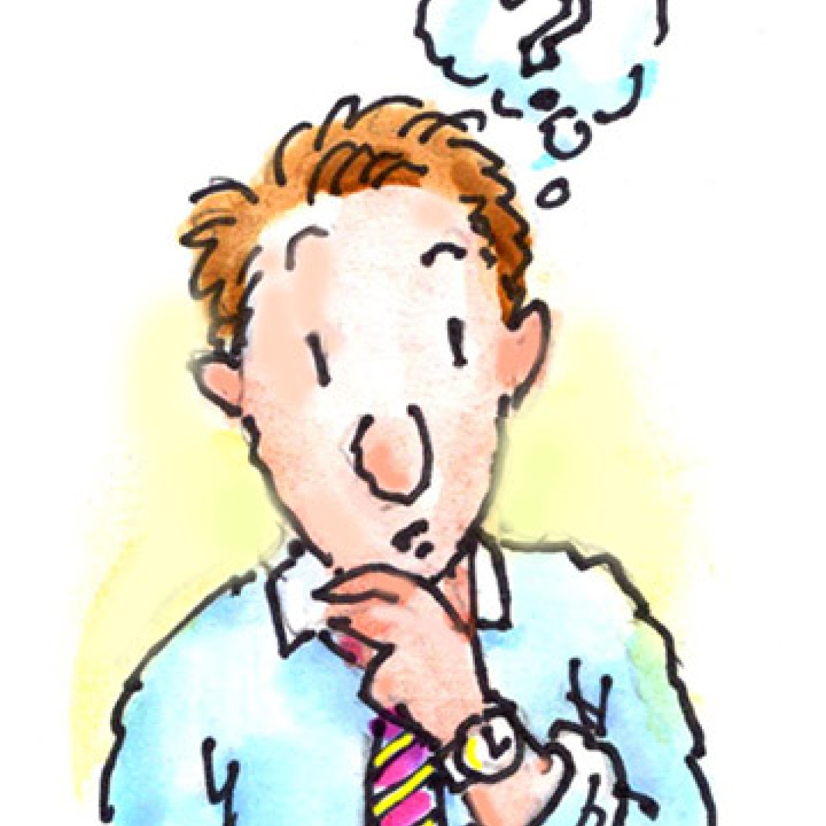 Color Man with Questionmark